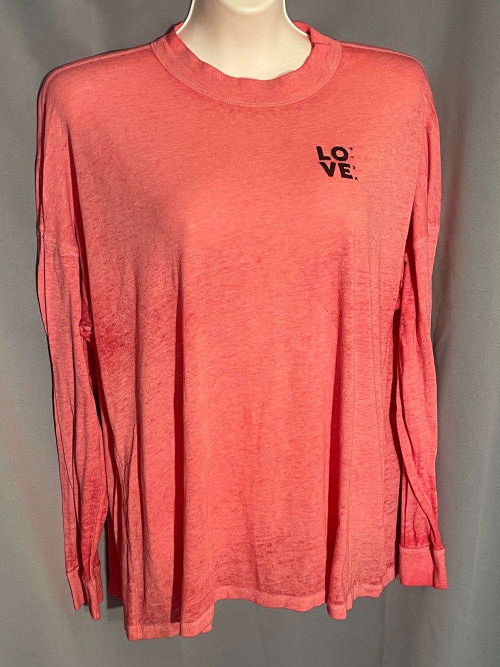 PINK Victoria's Secret Coral Pink Long Sleeve Tee